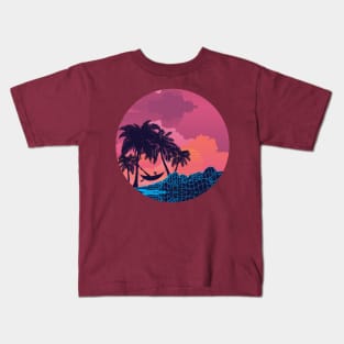 Sunrise tropical island Kids T-Shirt